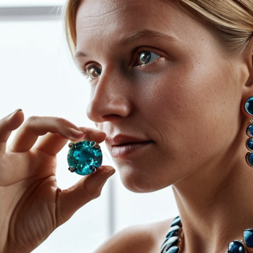 **

A local Swedish jewelry designer passionately explaining her journey to source ethical gemstones, showcasing the challenges and her eventual success. Focus on the authenticity and pride in her work, with ethically sourced gems sparkling in the foreground. The overall feel should be warm and inviting, emphasizing the human connection behind the brand. Capture a real-life moment.

**